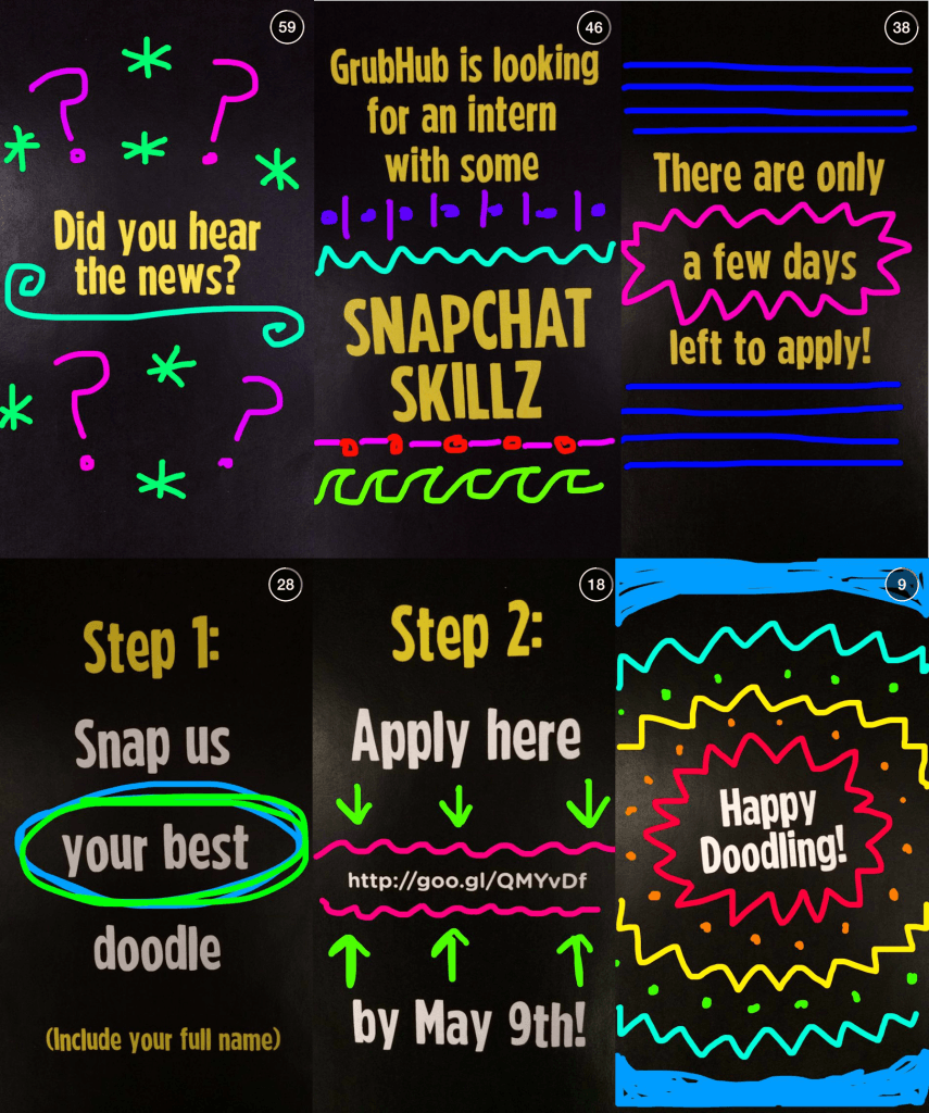 GrubHub on Snapchat
